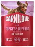 Carnilove® Paté Pouch Turkey & Buffalo for Adult Dogs 300gr